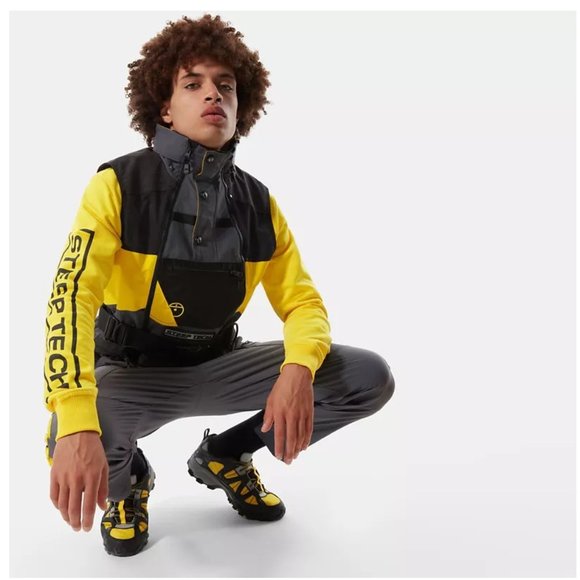 The North Face STEEP TECH Unisex Apogee Hooded Shell Ski Vest Yellow/Black  NEW - Picture 8 of 14